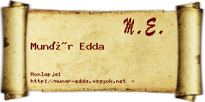 Munár Edda névjegykártya